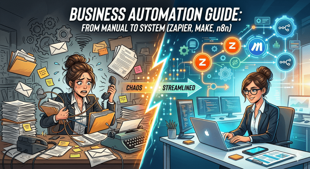 from manual to system (zapier, make, n8n)